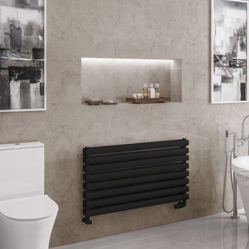 Eastbrook Tunstall Double Towel Radiators - Matt Black - Various Sizes