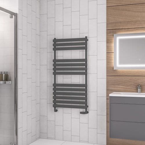 Eastbrook Tunstall Towel Radiators - Matt Anthracite - Various Sizes