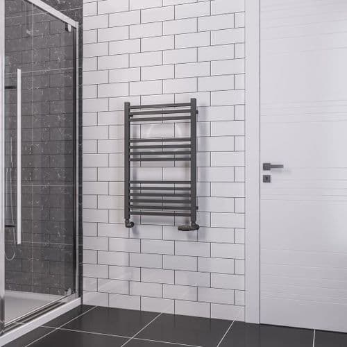 Eastbrook Tuscan Square Multirail Straight Towel Radiators - Matt Anthracite - Various Sizes