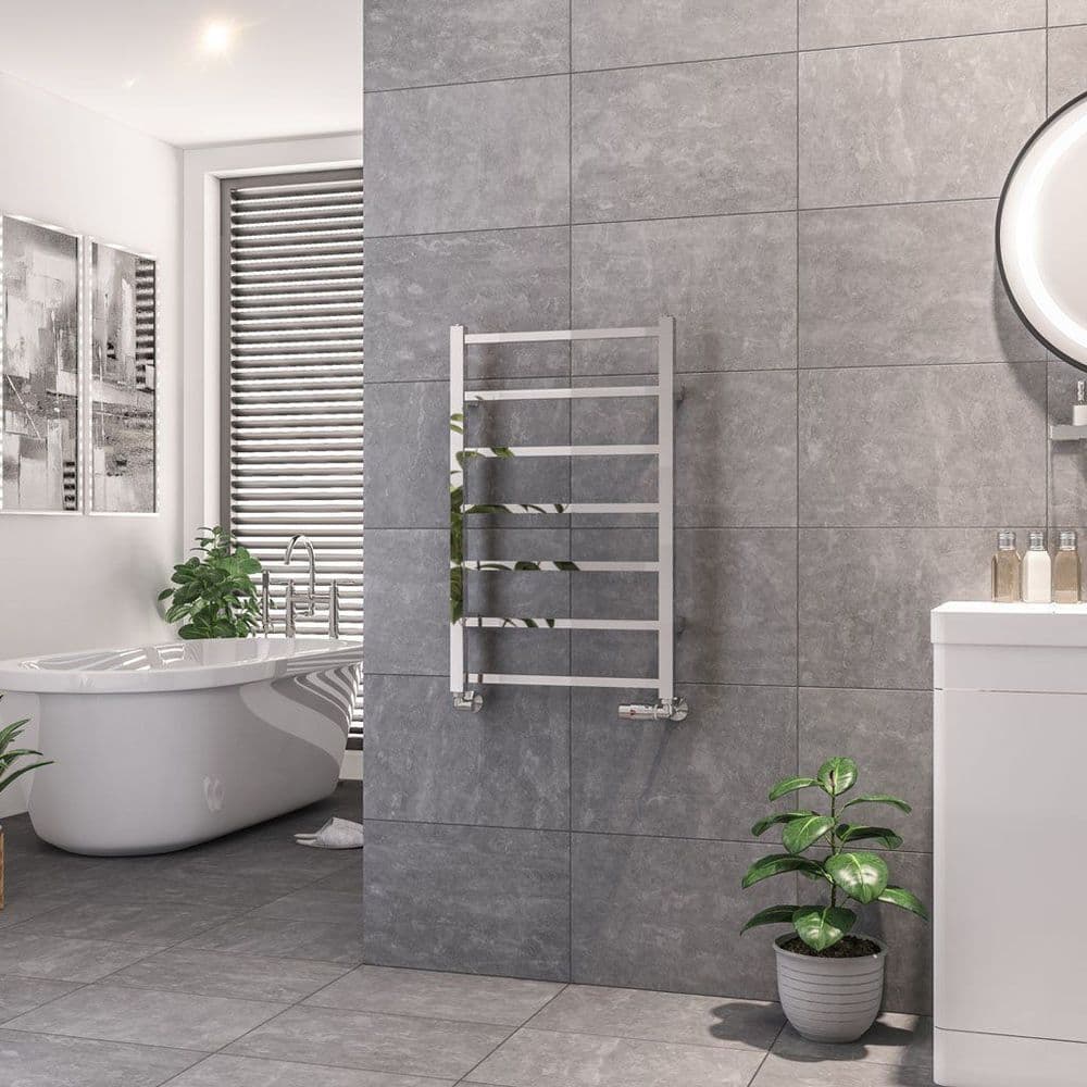 Eastbrook Tuscan Square Straight Towel Radiators - Chrome - Various Sizes