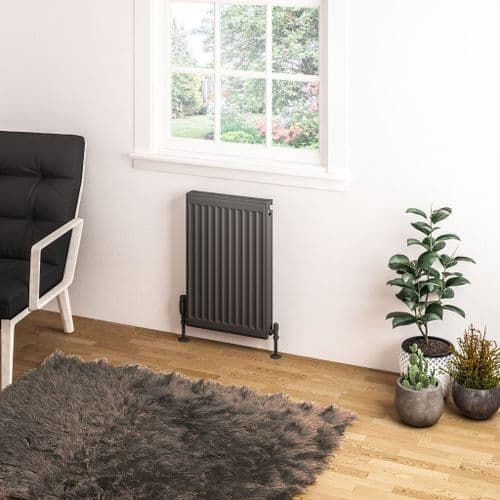 Eastbrook Type 11 Compact Single Panel Radiator - Matt Anthracite - Various Sizes