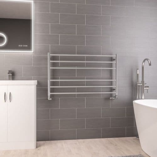 Eastbrook Violla Straight Towel Radiators - Stainless Steel - Various Sizes