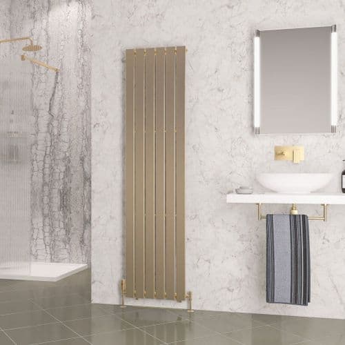 Eastbrook Warrington Type 10 Designer Radiator - Brushed Brass - Vertical Slimline