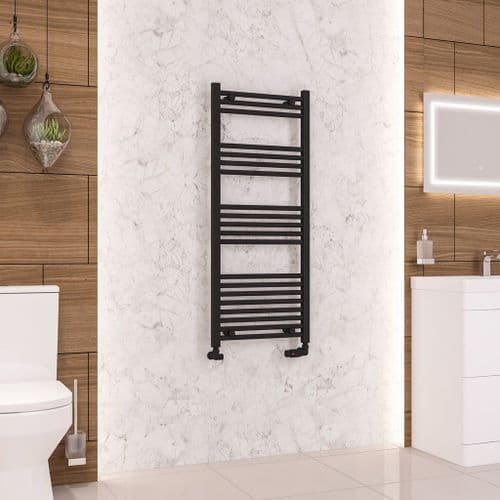 Eastbrook Wendover Straight Towel Radiators - Matt Black - Various Sizes