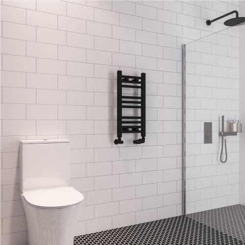 Eastbrook Wingrave Straight Towel Radiators - Matt Black - Various Sizes