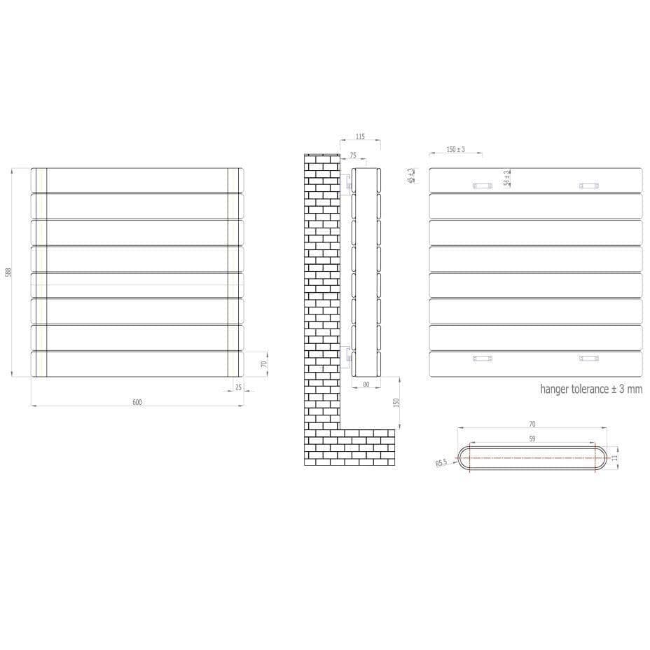 Electric Only Addington Type 22 Designer Radiator - Gloss White ...
