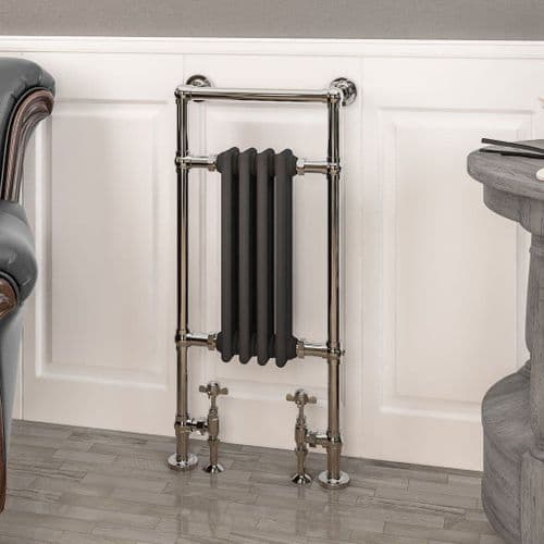 Electric Only Avon Straight Towel Radiators - Chrome/Matt Anthracite - Various Sizes