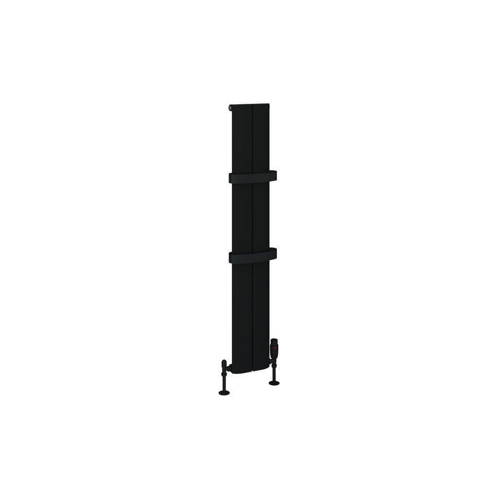 Electric Only Berlini Aluminium Single Designer Radiator - Matt Black ...