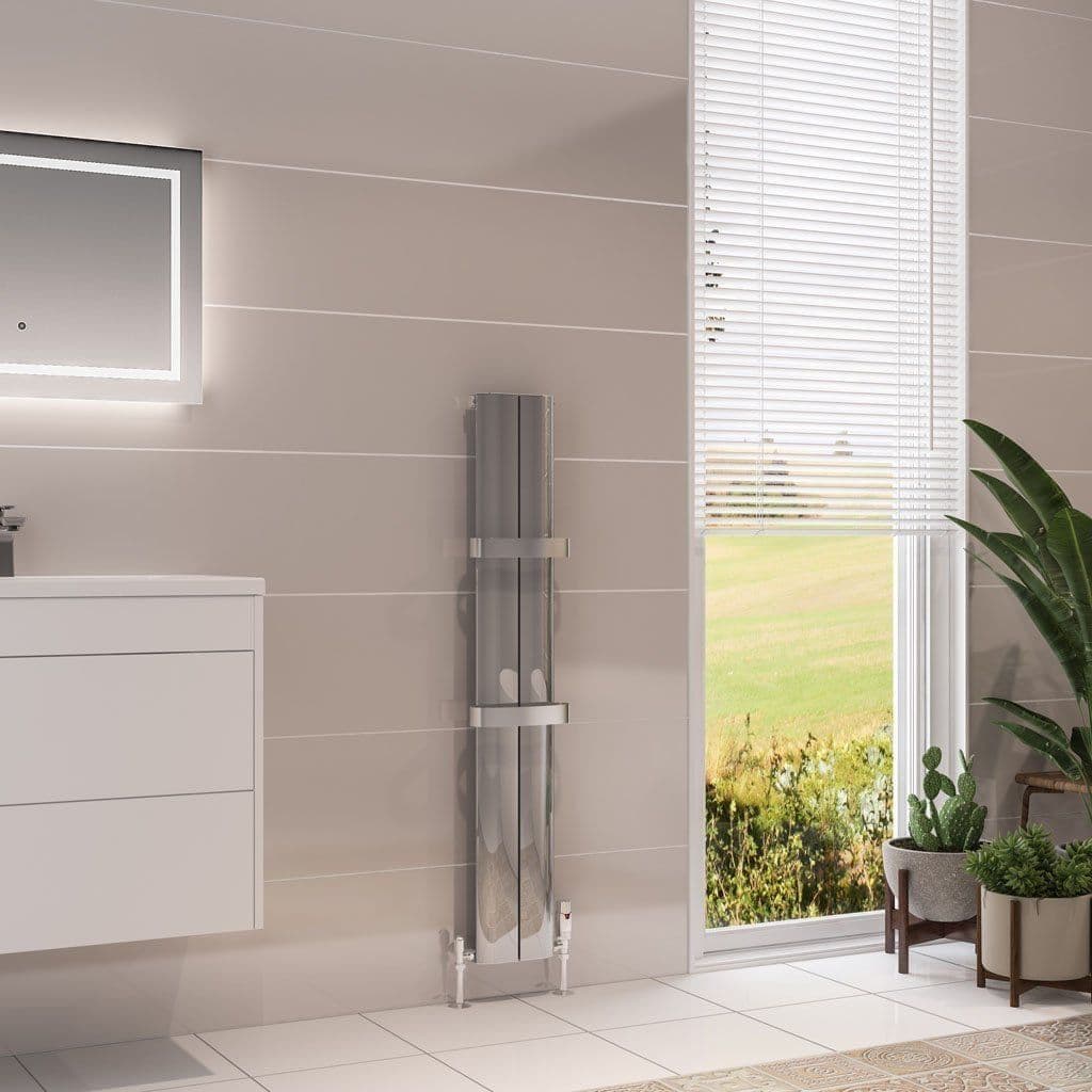 Electric Only Berlini Aluminium Single Designer Radiator - Polished ...