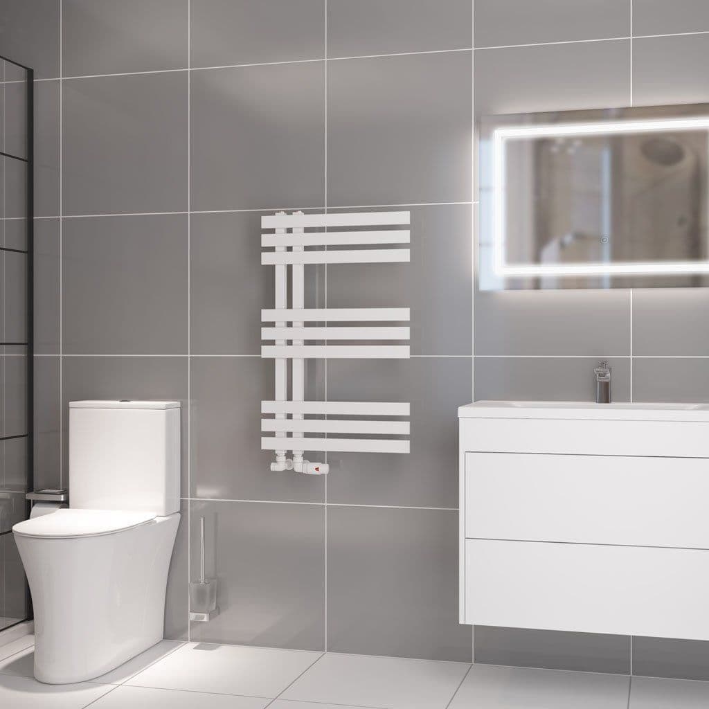 Electric Only Hurley Designer Straight Towel Radiators - Matt White ...