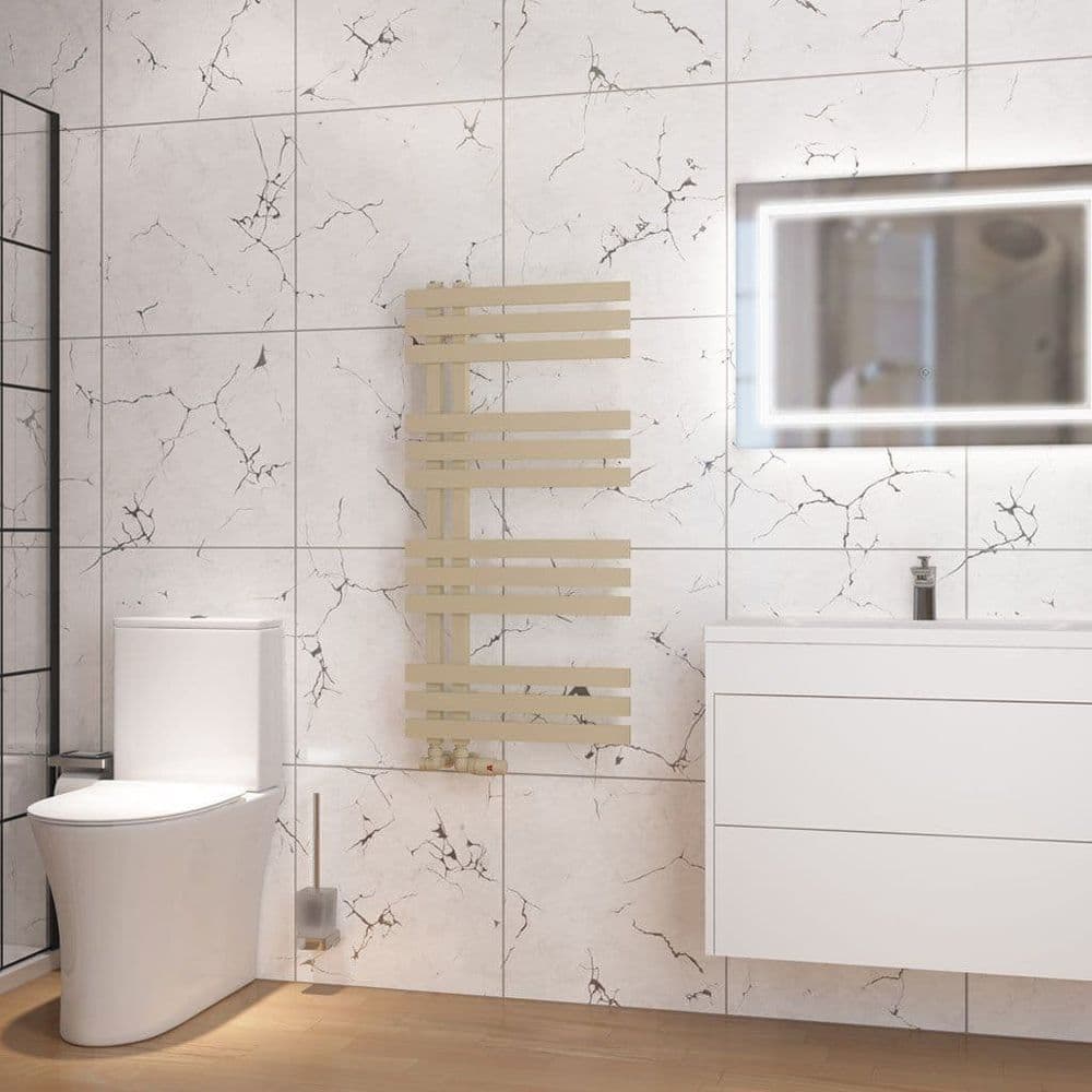 Electric Only Hurley Straight Towel Radiators - Matt Cappuccino ...