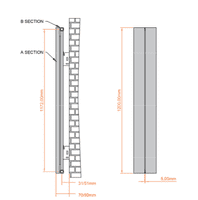 Electric Only Preston Aluminium Designer Radiator - Matt Black - Various Sizes