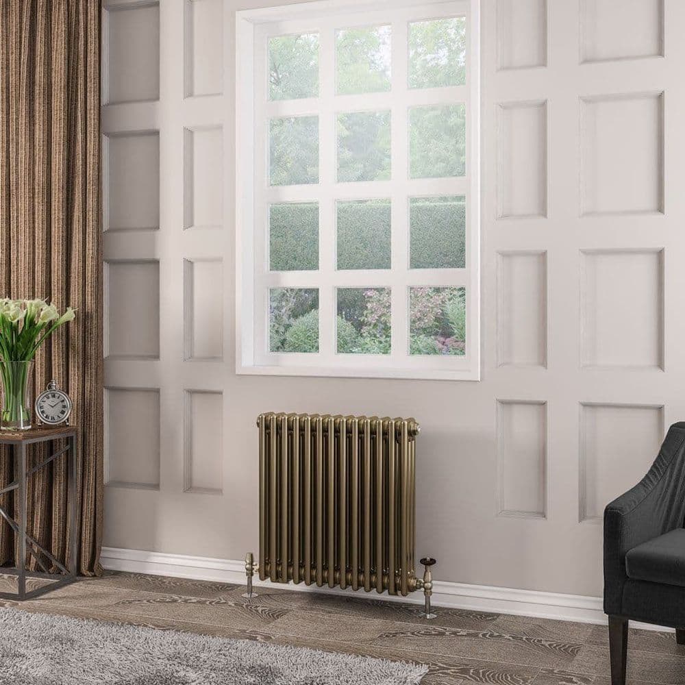 Electric Only Rivassa 3 Column Designer Radiator - Bronze Effect ...