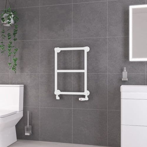 Electric Only Stour Straight Towel Radiators - Matt White - Various Sizes