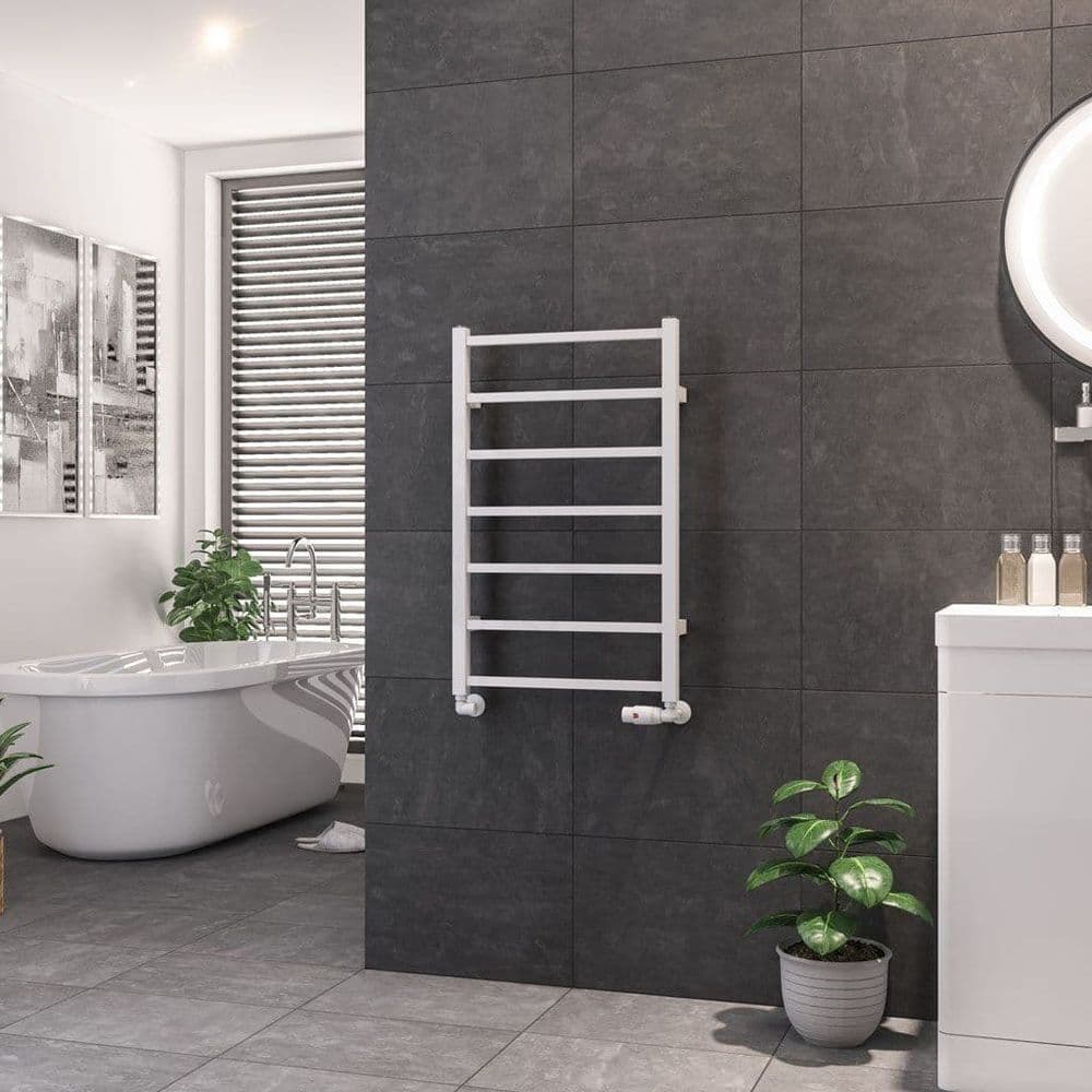 Electric Only Tuscan Square Straight Towel Radiators - Gloss White ...