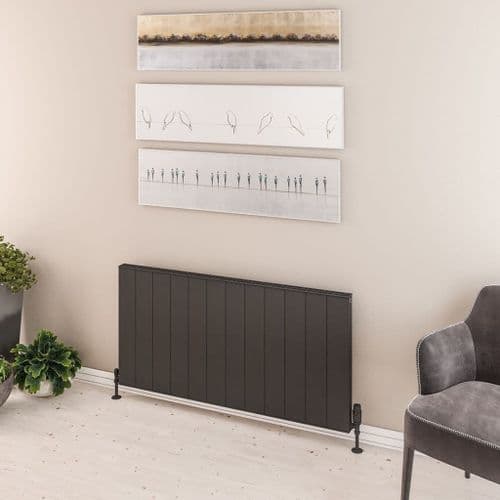 Electric Only Vesima Aluminium Designer Radiator - Matt Anthracite - Various Sizes