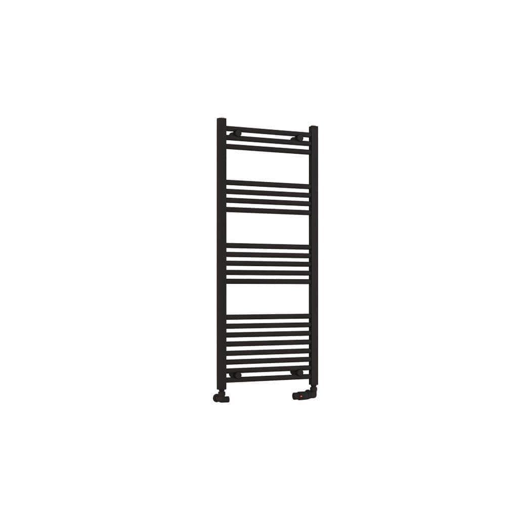Eastbrook Electric Only Wendover Straight Towel Radiators - Matt Black - Various Sizes - 1200mm X 500mm