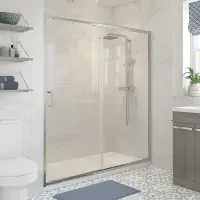 Elite Chrome 1500mm Sliding Door with Optional Side Panel, 6mm Safety Easy Clean Glass