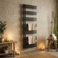 Elizabeth Towel Radiator - 1800mm X 500mm - Anthracite
