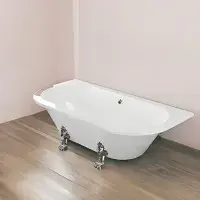Ellsworth Back To Wall Freestanding Bath, 2 Tap Holes