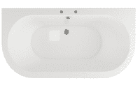 Ellsworth Back To Wall Freestanding Bath, 2 Tap Holes