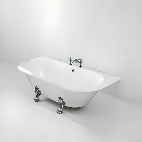 Ellsworth Back To Wall Freestanding Bath, 2 Tap Holes