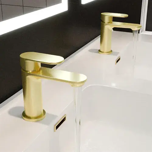 Elsted Basin Tap with Waste - Brushed Brass