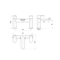 Elsted Bath Filler Tap - Chrome