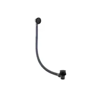 Emery Round Double Ended Reinforced Bath, Pedestal Basin, Close Coupled Toilet, Black, Taps & Waste