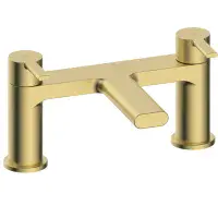 Emery Round Double Ended Reinforced Bath, Pedestal Basin, Close Coupled Toilet, Brass Taps & Waste