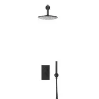 Encore Black BIV Shower Pack, Concealed Shower Valve and Heads
