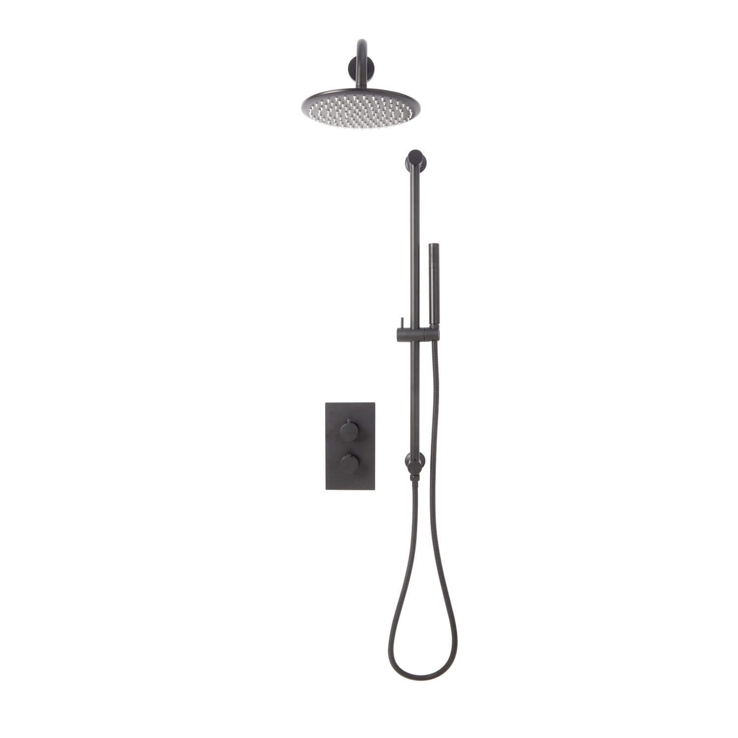Encore Gunmetal BIV Concealed Shower Pack with Rigid Riser | Bathcenter