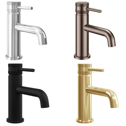 Encore Monobloc Basin Mixer Tap, Black, Brass, Bronze or Chrome