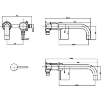 Encore Wall Mounted Basin Tap Brushed Bronze - NU-040