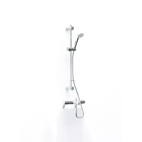 Enzo BSM Thermostatic Bath Shower Mixer with Deck Mounting Legs and Flexible Riser Kit