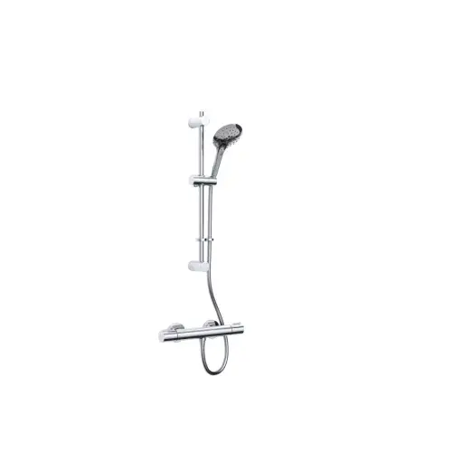 Enzo Deluxe Single Outlet Safe-Touch Thermostatic Shower with Flexible Riser Kit