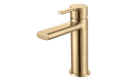 Evolve Mono Basin Tap, Brushed Brass, Modern Lever Style
