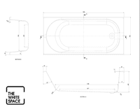 Exacta Acrylox 1580 x 685mm Bath - Super Strength Single Ended