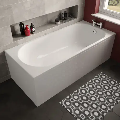 Exacta Acrylox 1580 x 685mm Bath - Super Strength Single Ended