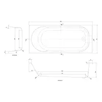 Exacta Acrylox 1680 x 745mm Super Strength Single Ended Shower Bath with New BathBuilder Options
