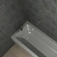 Exacta Acrylox 1680 x 745mm Super Strength Single Ended Shower Bath with New BathBuilder Options