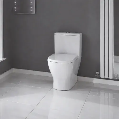 F60 Round Close Coupled Toilet | Quick-Release Seat