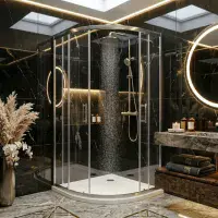 F8 8mm Chrome Bi-Fold Shower Door | Space-Saving Enclosure