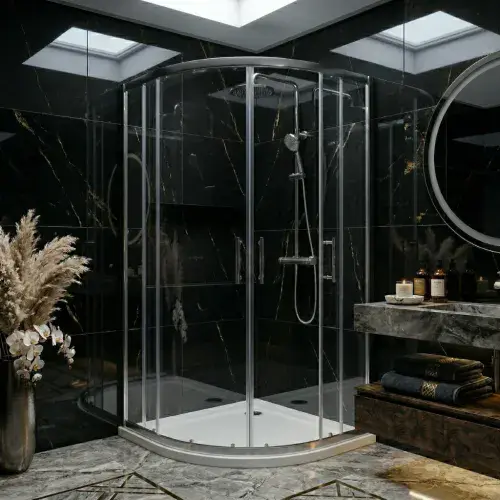 F8 Luxury Double Door Quadrant Shower Enclosure | 8mm Easy Clean Glass | 1950mm Tall | 800mm, 900mm