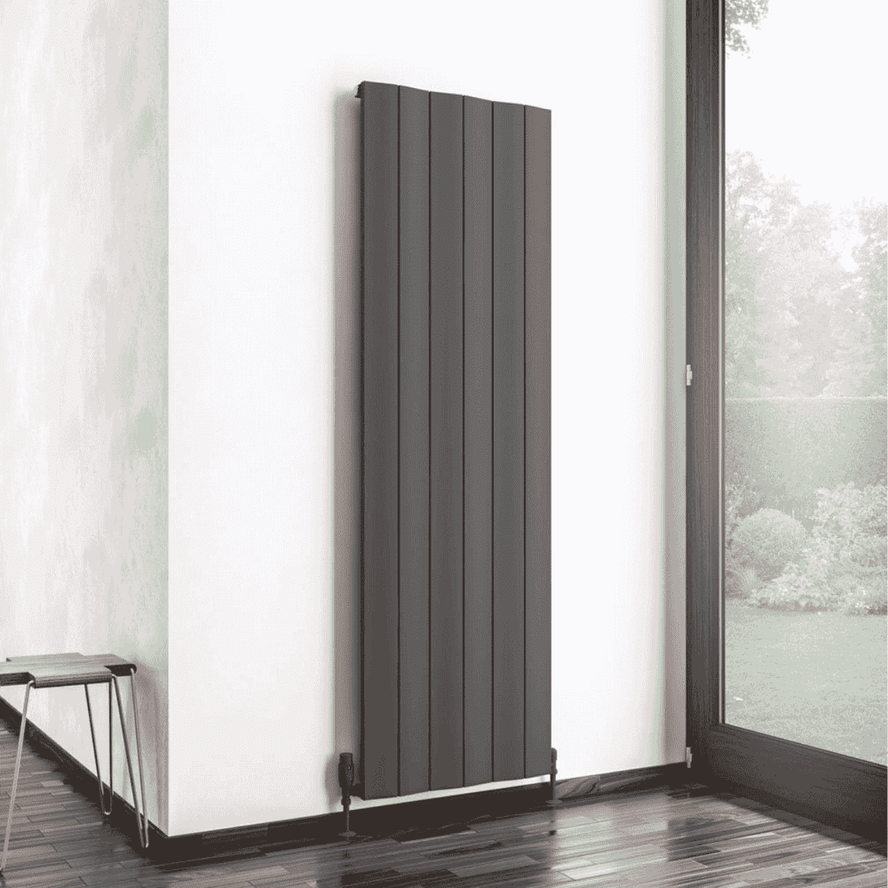 Fairford 1800 x 565 Aluminium Radiator Matt Anthracite