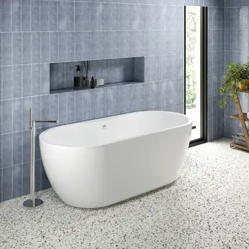 Faro Freestanding Double Ended Boat Bath Tub, 1655mm x 745mm