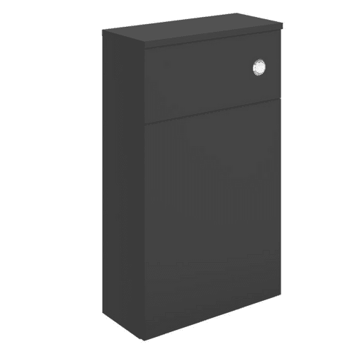 Form 500mm Floor Standing WC Unit, Matt Black/Black Gloss