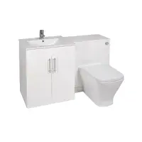 Frontline 1100mm Gloss White Bathroom Furniture Suite | Bathcenter