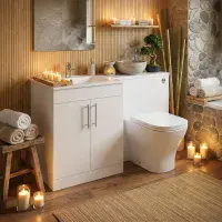 Frontline 1100mm Gloss White Bathroom Furniture Suite | Bathcenter