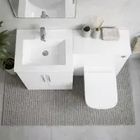 Frontline 1100mm Gloss White Bathroom Furniture Suite | Bathcenter
